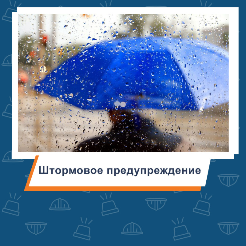 Экстренное предупреждение - сильные осадки и порывы ветра с 22 по 24 июля 2024г.